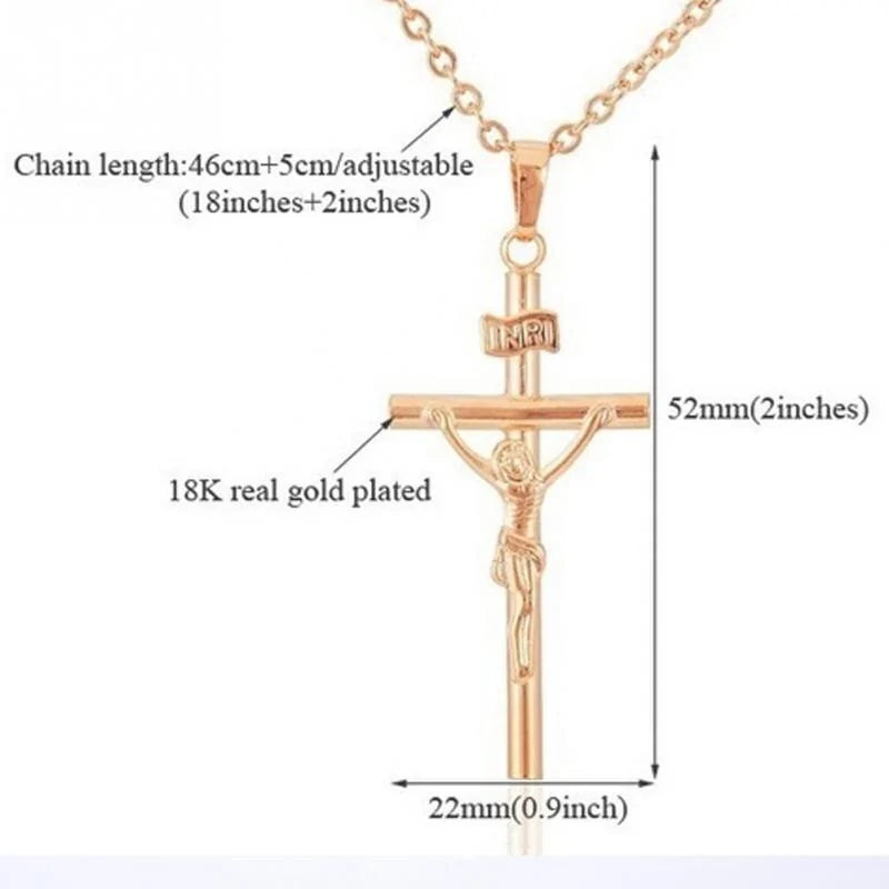 INRI Crucifix Jesus Necklace